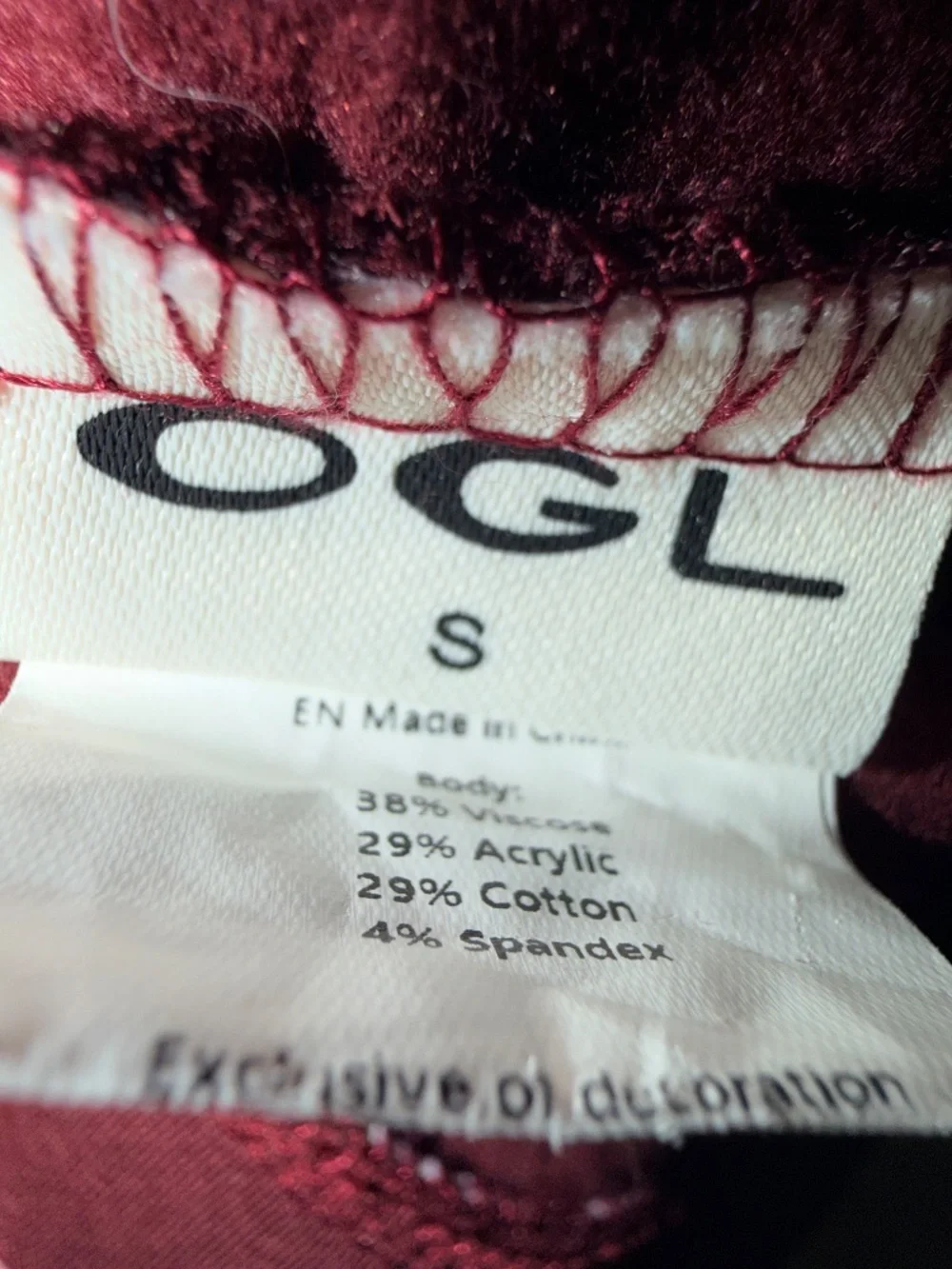 OGL Heat-Tech MaxWarm Ruched Side Pencil Maxi Skirt Women's Small Maroon NWOT